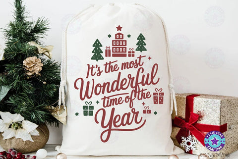 It's the most wonderful time of the year SVG, Christmas Quote SVG Design SVG FiveStarCrafting 