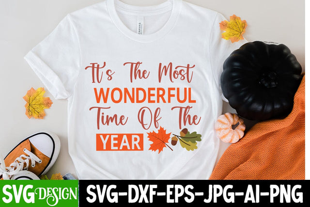 It’s the Most Wonderful Time Of the Year SVG Design, Fall Svg Design,Thanksgiving Svg Design,Autumn Svg Design,Fall Round Sign Svg ,Fall Shirt Design,Fall Sublimation Design SVG BlackCatsMedia 