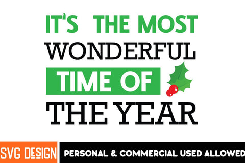 It’s The Most Wonderful time of The Year SVG Design,Christmas SVG Design SVG BlackCatsMedia 