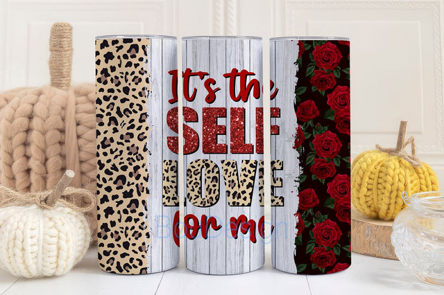 It's the self love for me 20oz skinny tumbler png, Christmas Tumbler Wrap, Christmas Sublimation Design Sublimation BouDesign 