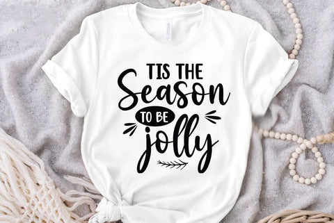 Its the seoson be jolly, Christmas saying design, christmas sublimation SVG FiveStarCrafting 