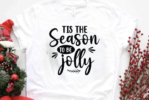 Its the seoson be jolly, Christmas saying design, christmas sublimation SVG FiveStarCrafting 