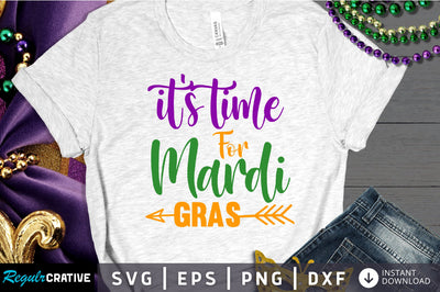 its time for mardi gras Svg Design SVG Regulrcrative 