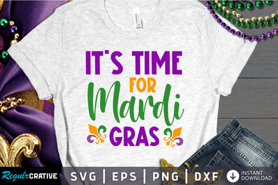 its time for mardi gras Svg Design SVG Regulrcrative 