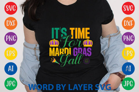 It's Time For Mardi Gras Y'all SVG DESIGN SVG Rafiqul20606 
