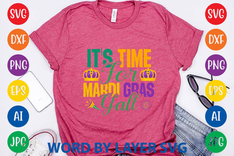 It's Time For Mardi Gras Y'all SVG DESIGN SVG Rafiqul20606 