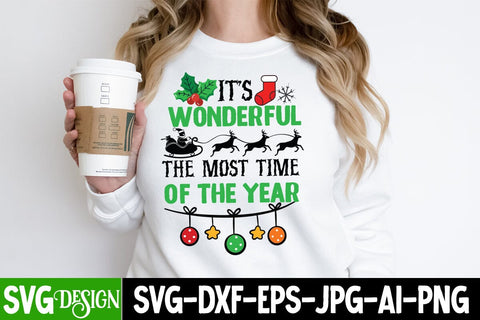 It's Wonderful The most time Of The Year SVG Cut File, It's Wonderful The most time Of The Year SVG Design, It's Wonderful The most time Of The Year Quotes SVG BlackCatsMedia 