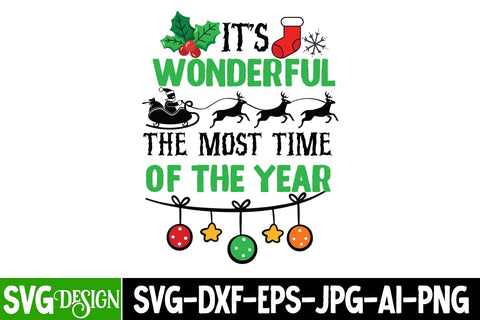 It's Wonderful The most time Of The Year SVG Cut File, It's Wonderful The most time Of The Year SVG Design, It's Wonderful The most time Of The Year Quotes SVG BlackCatsMedia 