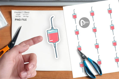 IV Drip Sticker Sublimation artnoy 