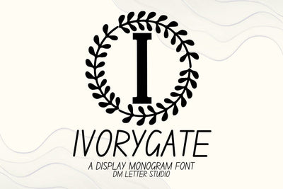 Ivorygate Monogram Font Font Dm Letter Studio 