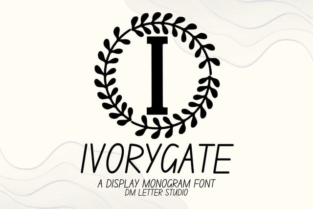 Ivorygate Monogram Font Font Dm Letter Studio 