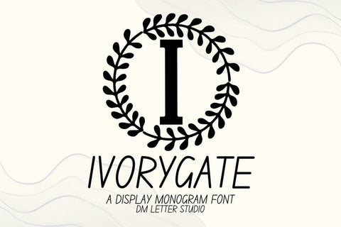 Ivorygate Monogram Font Font Dm Letter Studio 