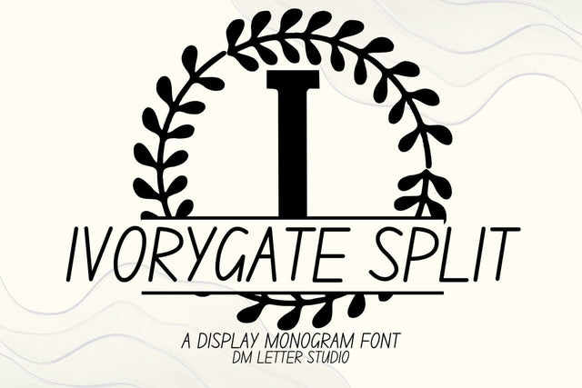 Ivorygate Split Monogram Font Font Dm Letter Studio 