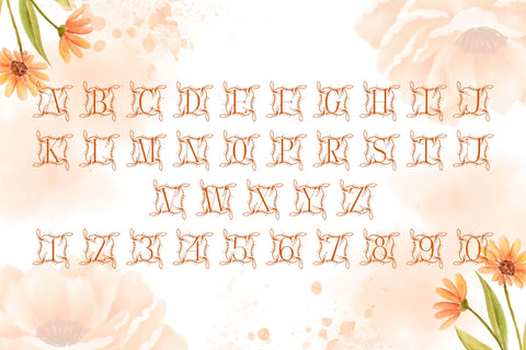 Ivy Whisper Monogram Font Dm Letter Studio 