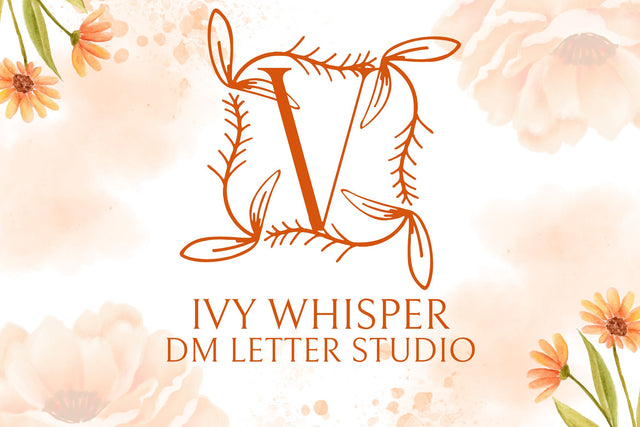 Ivy Whisper Monogram Font Dm Letter Studio 