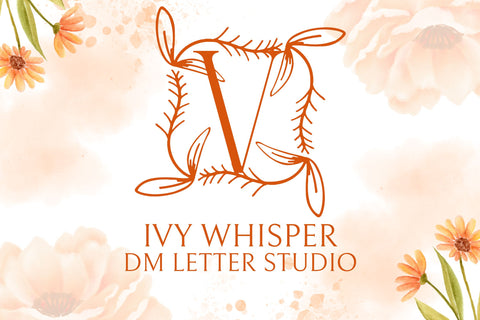 Ivy Whisper Monogram Font Dm Letter Studio 