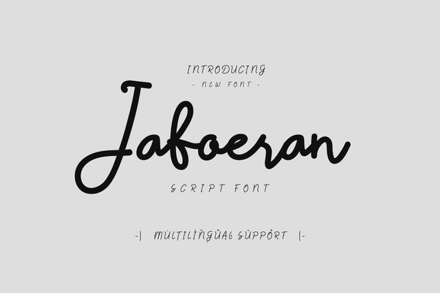 Jaboeran - Script Font SVG twinletter 