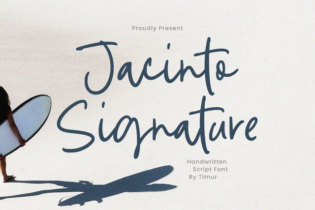 Jacinto Signature - Handwritten Script Font Font Timur type 