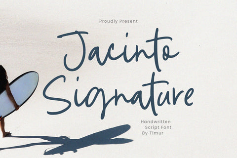 Jacinto Signature - Handwritten Script Font Font Timur type 