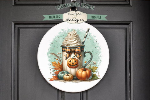 Jack O Lantern Face Mugs Sublimation Designs | Fall PNG Sublimation Ewe-N-Me Designs 