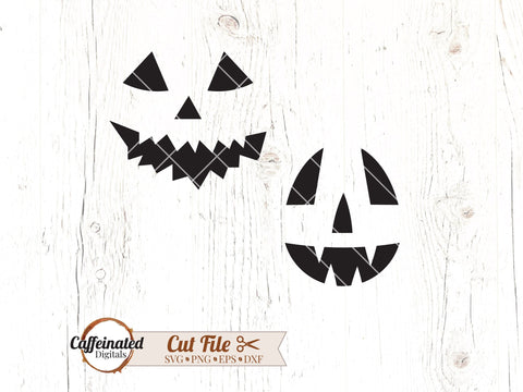 Jack O Lantern Faces Bundle SVG Caffeinated SVGs 