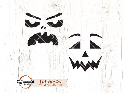 Jack O Lantern Faces Bundle SVG Caffeinated SVGs 