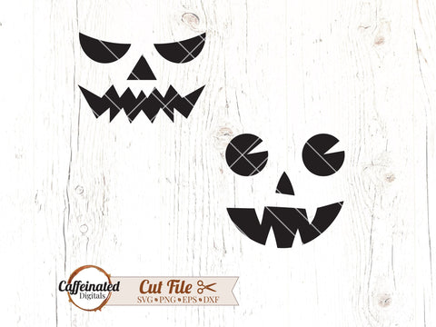 Jack O Lantern Faces Bundle SVG Caffeinated SVGs 
