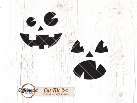Jack O Lantern Faces Bundle SVG Caffeinated SVGs 