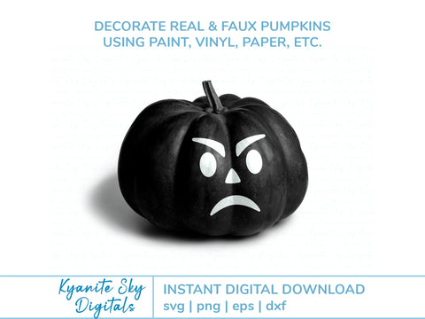 Jack-O-Lantern Faces SVG bundle of faces plus stencils SVG Kyanite Sky Digitals 