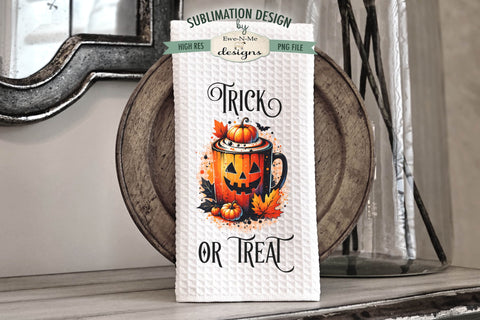 Jack O Lantern Mugs | Halloween Dish Towel Sublimation Designs Sublimation Ewe-N-Me Designs 