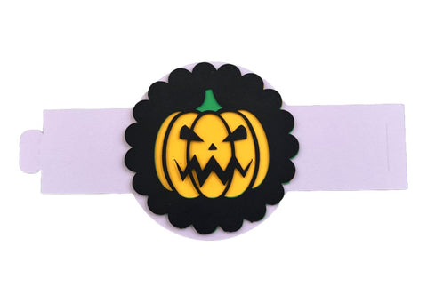 Jack O' Lantern Napkin Ring Laser SVG File SVG Crafting With Brenna 