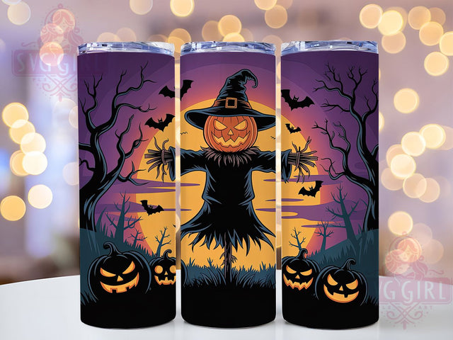 Jack-O-Lantern Pumpkin Halloween Tumbler, Spooky Fall Cup, Jack‑O‑Lantern Wrap, 20Oz Sublimation Design, Autumn Pumpkin Drinkware, Rustic Halloween Tumbler, Cozy Spooky Season Cup Sublimation SvggirlplusArt 