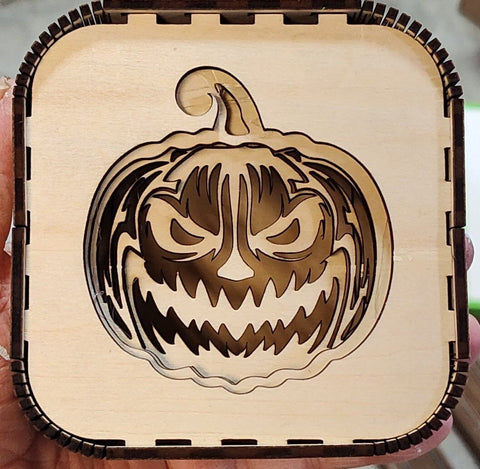 Jack-o'-lantern - Shadow Box - Laser Cut File SVG LaserCutano 