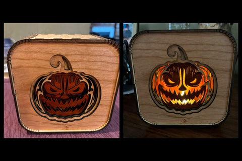 Jack-o'-lantern - Shadow Box - Laser Cut File SVG LaserCutano 