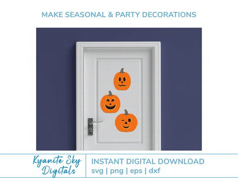 Jack-O-Lantern SVG Bundle layered cute Halloween pumpkins SVG Kyanite Sky Digitals 