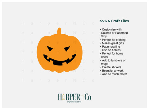 Jack O Lantern SVG PNG Cut EPS File SVG HarperNCo 
