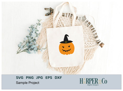 Jack O Lantern Witch SVG PNG Cut EPS File SVG HarperNCo 