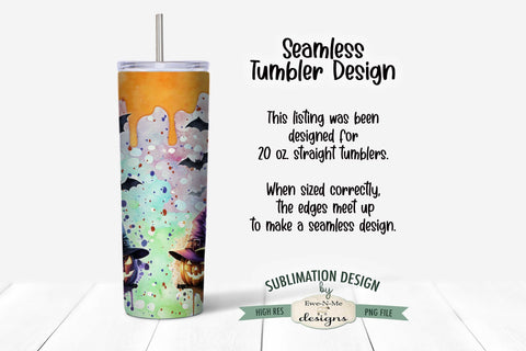 Jack O Lantern Witches | Seamless 20 oz Tumbler Design Sublimation Ewe-N-Me Designs 