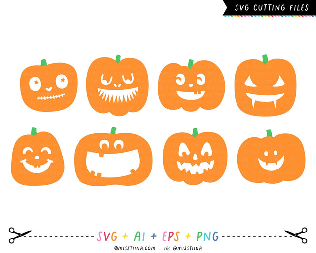 Jack-o-lanterns SVG SVG Miss Tiina 