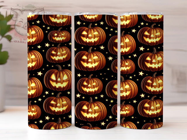 Jack O’Lantern Pumpkin Halloween Tumbler, Halloween Pumpkin Wrap, Spooky Tumbler Design, 20oz Sublimation Wrap, Creepy Cute Drinkware, Fall Halloween Tumbler, Pumpkin Face Sublimation Sublimation Lara' s Designs 