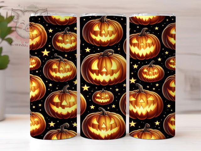 Jack O’Lantern Pumpkin Halloween Tumbler, Halloween Pumpkin Wrap, Spooky Tumbler Design, 20oz Sublimation Wrap, Creepy Cute Drinkware, Fall Halloween Tumbler, Pumpkin Face Sublimation Sublimation Lara' s Designs 