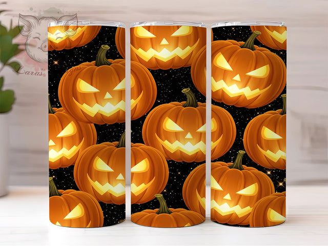 Jack O’Lantern Pumpkin Halloween Tumbler, Halloween Pumpkin Wrap, Spooky Tumbler Design, 20oz Sublimation Wrap, Creepy Cute Drinkware, Fall Halloween Tumbler, Pumpkin Face Sublimation Sublimation Lara' s Designs 