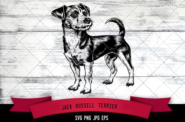 Jack Russell Terrier SVG, Dog SVG, Logo - Digital Download with Commercial License for Cricut, Silhouette, Scan N Cut Crafting SVG Loveleen Kaur 