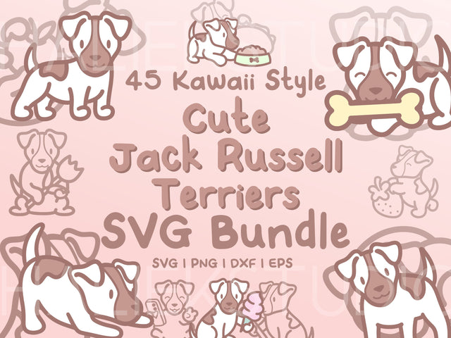 Jack Russell Terriers SVG Design Set SVG HalieKStudio 