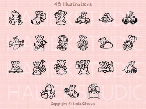 Jack Russell Terriers SVG Design Set SVG HalieKStudio 