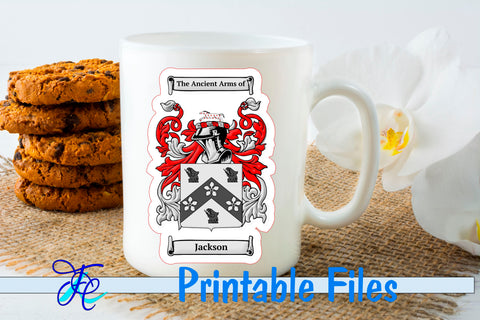 Jackson Coat of Arms Sticker Sublimation Family Creations 