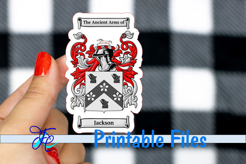 Jackson Coat of Arms Sticker Sublimation Family Creations 