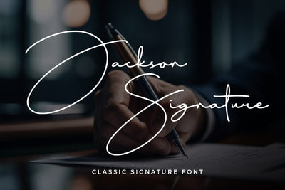 Jackson Signature Font Abo Daniel Studio 