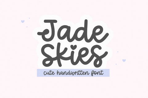 Jade Skies - Cute Script Font Font KA Designs 
