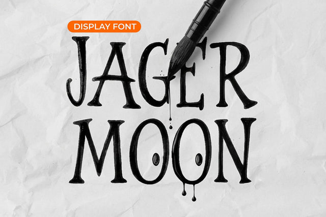Jager Moon - Serif and Classical Display typeface Font Mozzatype 
